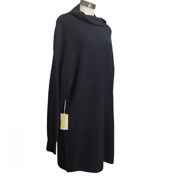 Aritzia Wilfred Montpellier Black Sweater Dress 100% Merino Wool NWT Size 2XL - Picture 2 of 9